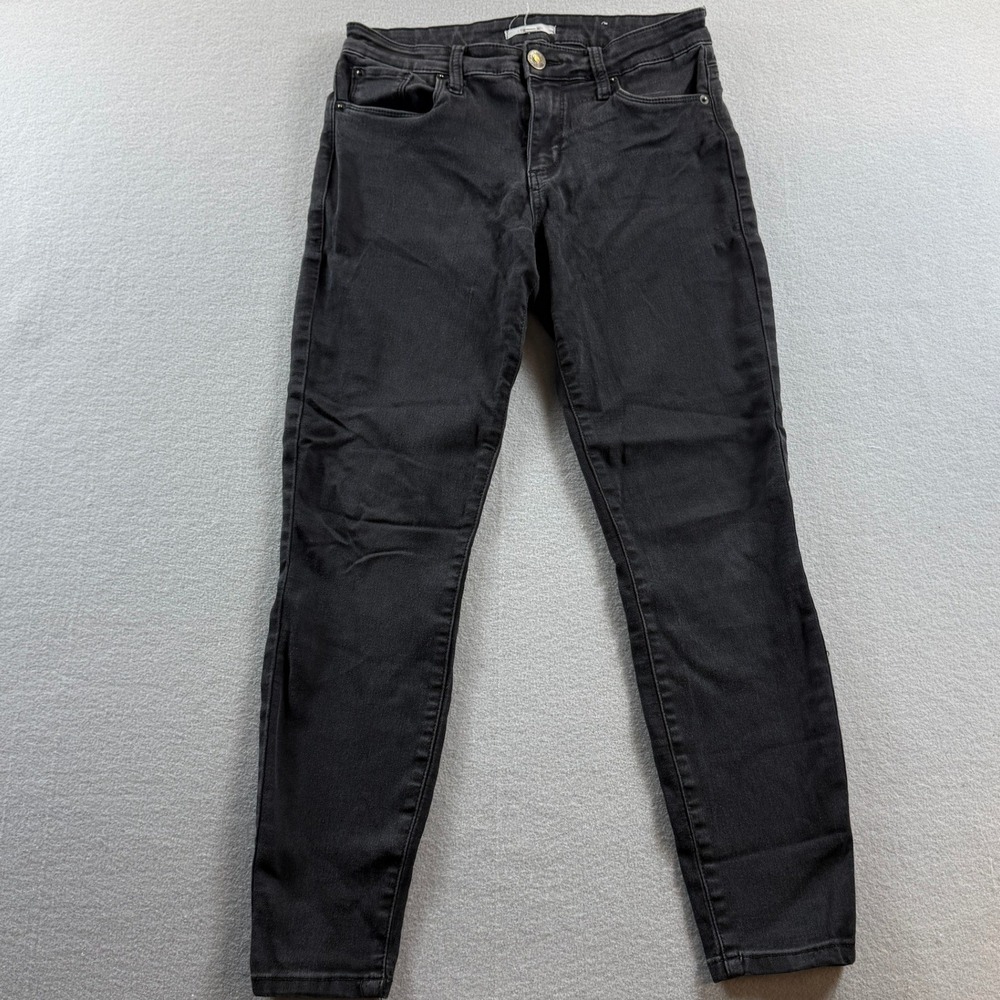 STS Blue Emma Mid Rise Jeans Women 28 Black Skinny Stretch 28x27
